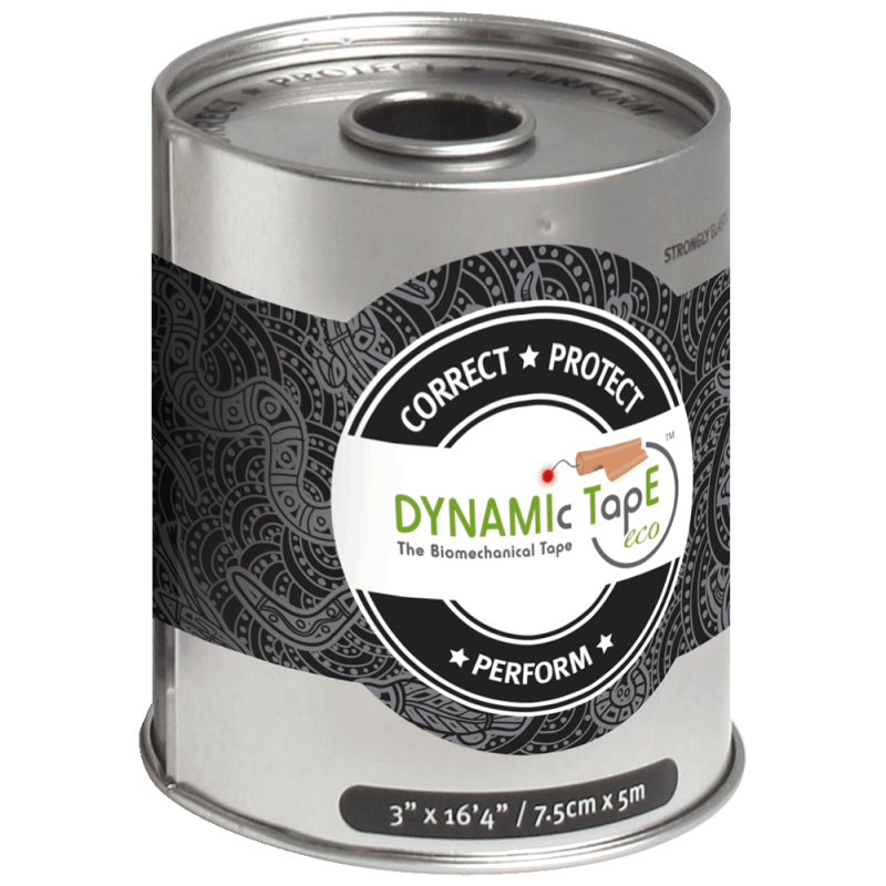 Біомеханічний тейп Dynamic Tape 7,5 см х 5 м Eco чорний з сірим тату